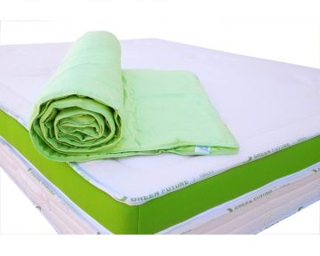 Protectie Saltea Green Future Nature Bambus Verde 90x200 cm, bambus, husa fibre de bambus, verde