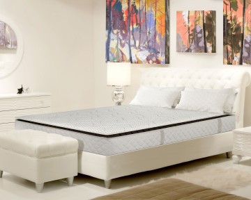 Saltea Ortopedica Bedora Intense Memory 200x200 cm, 7 zone, memory foam, arcuri invelite, 27 cm, medie, husa antialergica