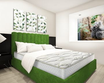 Saltea SuperOrtopedica Green Future Eucalyptus Therapy 160x200 cm, memory foam, medie, 17 cm, anatomica, husa cu uleiuri esentiale eucalypt, antialergica