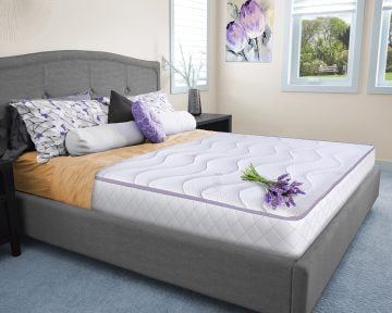 Saltea Ortopedica Green Future Lavanda Therapy 160x200 cm, memory foam, medie/tare, 18 cm, anatomica, husa antialergica