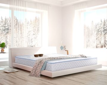 Saltea Ortopedica Bedora Ice Touch Memo Latex iSomn 140x200 cm, 7 zone, memory foam, latex, medie/moale, 20 cm, anatomica, ergonomica, husa antialergica