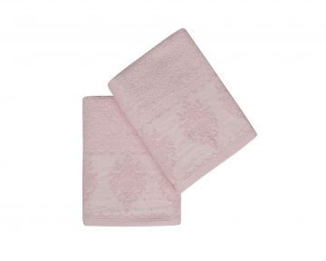 Set Prosoape De Maini Soft Kiss Pink, 100% bumbac, 2 bucati, roz, 50x90 cm