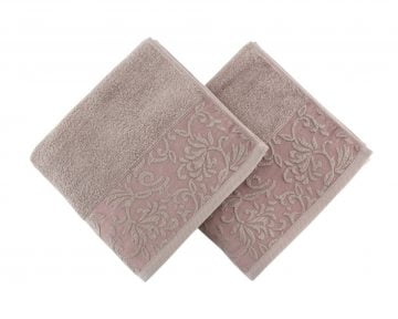 Set Prosoape De Maini Soft Kiss Burumcuk Brown, 100% bumbac, 2 bucati, maro, 50x90 cm