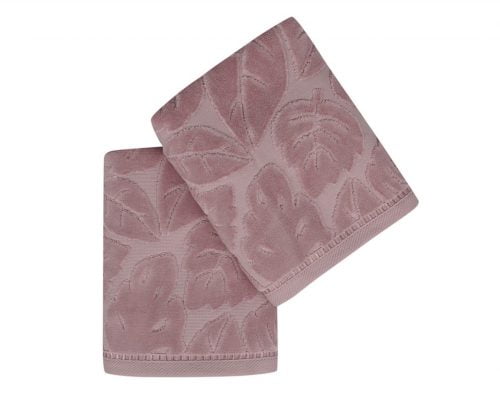 Set Prosoape De Maini Saheser Dusty Rose, 100% bumbac, 2 bucati, roz, 50x90 cm