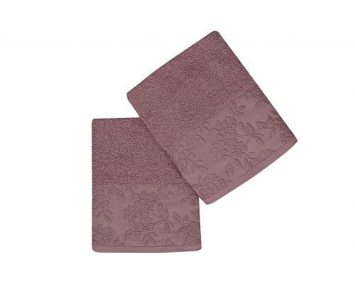 Set Prosoape De Maini Soft Kiss Pamela Violet, 100% bumbac, 2 bucati, mov, 50x90 cm