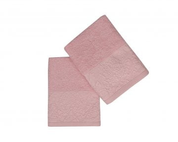 Set Prosoape De Maini Soft Kiss Light Pink, 100% bumbac, 2 bucati, roz, 50x90 cm