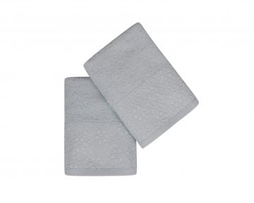 Set Prosoape De Maini Soft Kiss Dots Bleu, 100% bumbac, 2 bucati, albastru, 50x90 cm