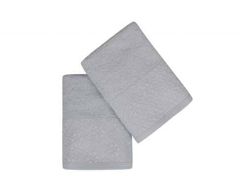 Set Prosoape De Maini Soft Kiss Dots Bleu, 100% bumbac, 2 bucati, albastru, 50x90 cm