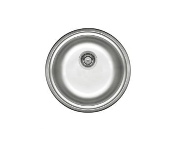 Chiuveta de bucatarie Deante Twist Satin 420x420 mm, 1 cuva, rotunda, fara scurgator, otel inoxidabil, argintiu