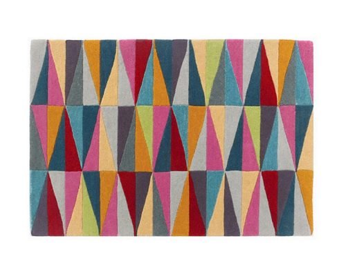 Covor Bedora Angles, dreptunghi, 100% lana, multicolor, finisat manual 3