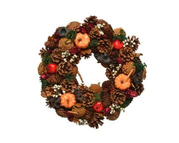 Coronita Decorativa Decoris Pumpkins, 32x8cm, multicolor