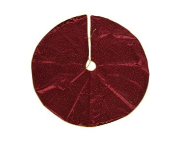 Covor Pentru Brad Dot Gold Decoris, 120 cm, poliester, rosu