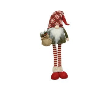 Decoratiune Decoris Gnome Man Bag, 18x12x74 cm, poliester, multicolor