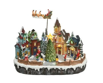 Decoratiune Luminoasa Lumineo House, 25x32 cm, 23 LED, multicolor