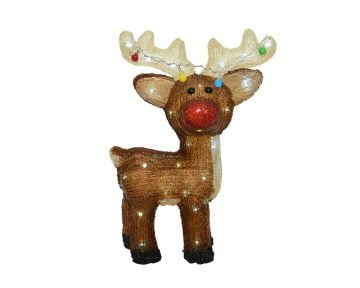 Decoratiune Luminoasa Lumineo Deer, 17x33,5x47 cm, 48 LED, multicolor, lumini