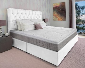 Saltea Ortopedica iSomn Viktus Bodyguard Memory Pocket 7 zone 160x200 cm, arcuri individuale, memory foam, medie, 30 cm, anatomica, husa antialergica, detasabila, lavabila