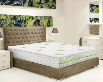 Topper Bedora Aloe Vera Essential 180x200 cm, moale, 3 cm, husa detasabila, lavabila, antialergica